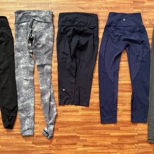 5 LULULEMON leggings SIZE 2